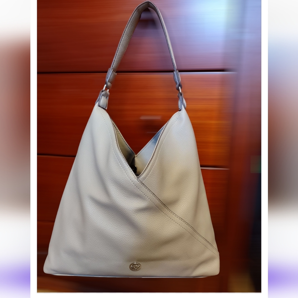 Anne Klein Taupe A-line Hobo P38 - Picture 3 of 10